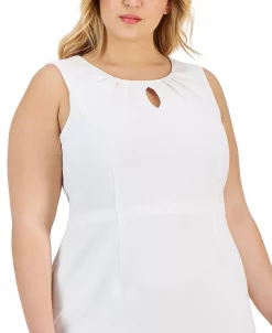 Kasper Plus Size Round-Neck Sleeveless Sheath Stretch Dress 8 Kasper Plus Size Round-Neck Sleeveless Sheath Stretch Dress -Anne Klein Sales Store 23649771 fpx