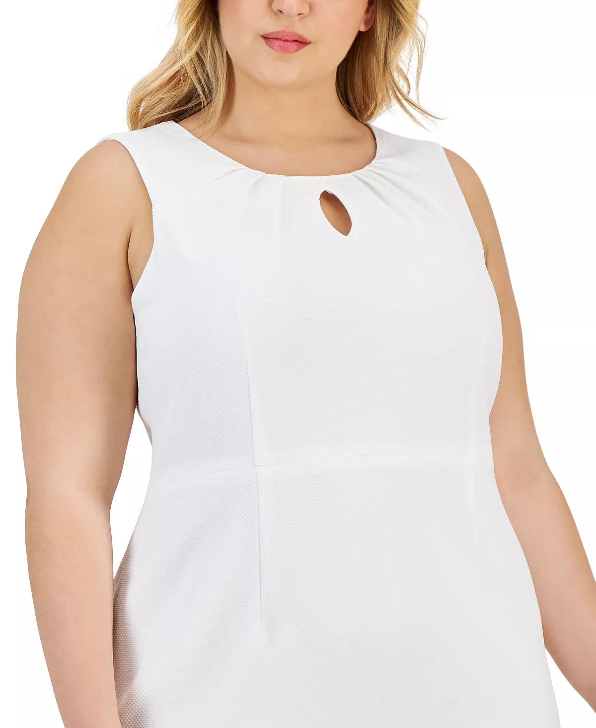 Kasper Plus Size Round-Neck Sleeveless Sheath Stretch Dress 4 Kasper Plus Size Round-Neck Sleeveless Sheath Stretch Dress - Image 4