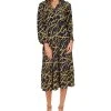 Michael Kors Women's Printed Chain Midi Dress