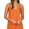 Michael Kors Women's Chain-Print Pleated Tank Top
