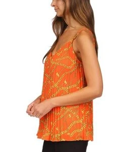 Michael Kors Women's Chain-Print Pleated Tank Top -Anne Klein Sales Store 23650945 fpx