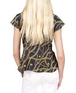 Michael Kors Women's Logo Chain-Print Ring Top -Anne Klein Sales Store 23650959 fpx