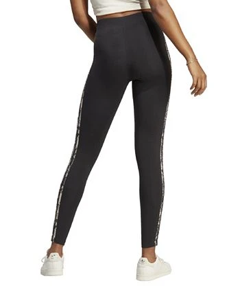 ADIDAS Women's 3-Stripes Snake Skin Print Leggings 2 ADIDAS Women's 3-Stripes Snake Skin Print Leggings - Image 2
