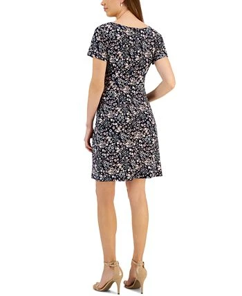 Connected Women's Printed Round-Neck Short-Sleeve Dress 2 Connected Women's Printed Round-Neck Short-Sleeve Dress - Image 2
