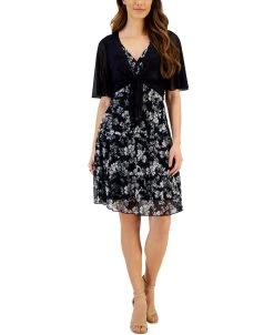 Connected Women's Jacket & V-Neck Sleeveless Dress