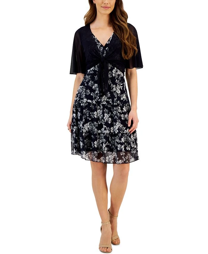 Connected Women's Jacket & V-Neck Sleeveless Dress 1 Connected Women's Jacket & V-Neck Sleeveless Dress