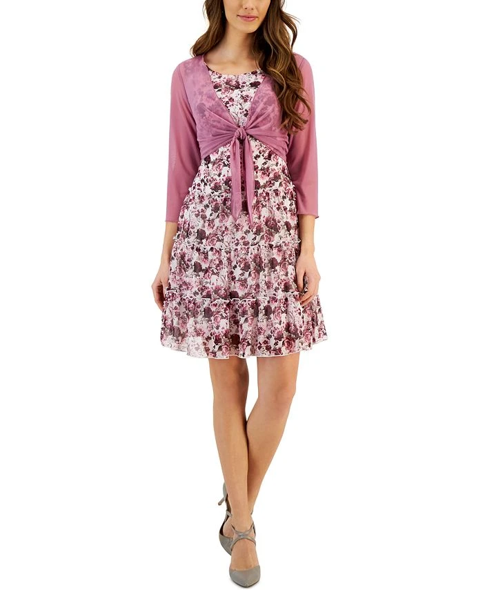Connected Women's Jacket & Round-Neck Sleeveless Dress 1 Connected Women's Jacket & Round-Neck Sleeveless Dress