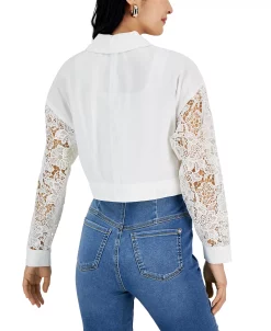 INC International Concepts Women's Lace-Sleeve Jacket, Created For Macy's -Anne Klein Sales Store 23656619 fpx