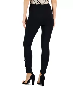 INC International Concepts Women's Ponte Lace-Up Skinny Pants, Created For Macy's -Anne Klein Sales Store 23656887 fpx