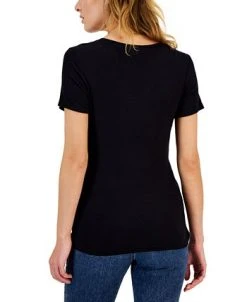 INC International Concepts Women's Embellished Ribbed Graphic Top, Created For Macy's -Anne Klein Sales Store 23656945 fpx