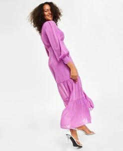 Bar III Women's V-Neck Slit Maxi Dress, Created For Macy's 8 Bar III Women's V-Neck Slit Maxi Dress, Created For Macy's -Anne Klein Sales Store 23672543 fpx