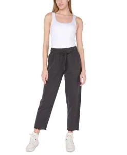 Black Tape Women's Frayed-Hem Pull-On Joggers