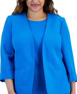 Kasper Plus Size Open Front Blazer -Anne Klein Sales Store 23676367 fpx