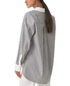 Karl Lagerfeld Paris Women's Contrast-Trim Signature Blouse -Anne Klein Sales Store 23676400 fpx