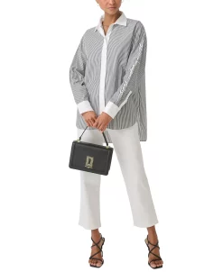 Karl Lagerfeld Paris Women's Contrast-Trim Signature Blouse -Anne Klein Sales Store 23676405 fpx