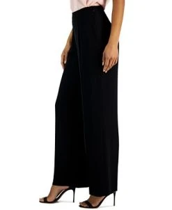 Anne Klein Women's Crepe De Chine High-Rise Wide-Leg Pants With Pleats -Anne Klein Sales Store 23676815 fpx