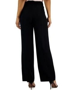 Anne Klein Women's Crepe De Chine High-Rise Wide-Leg Pants With Pleats -Anne Klein Sales Store 23676816 fpx