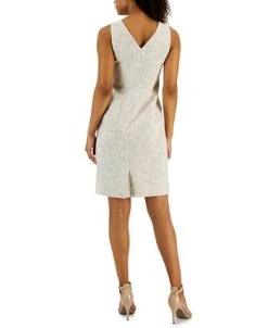 Anne Klein Women's V-Neck Tweed Sheath Dress 7 Anne Klein Women's V-Neck Tweed Sheath Dress -Anne Klein Sales Store 23676853 fpx