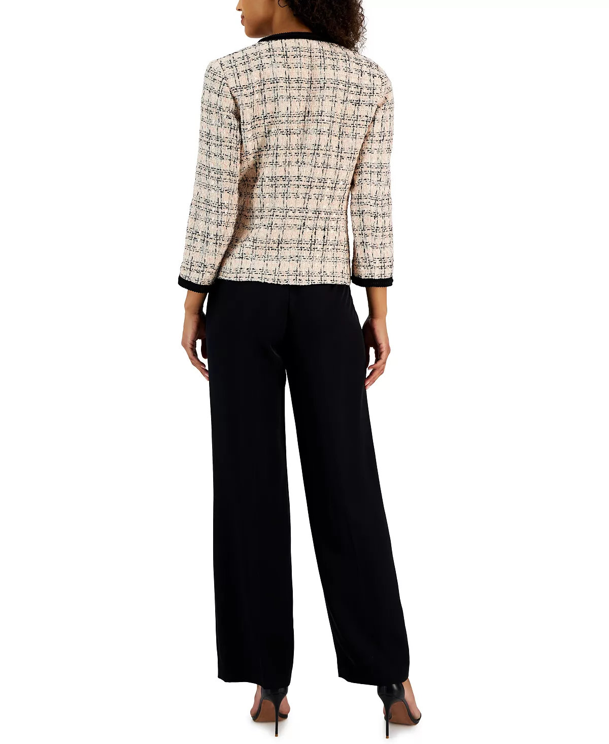 Anne Klein Tweed Blazer, Sleeveless Blouse And High Rise Pants 2 Anne Klein Tweed Blazer, Sleeveless Blouse And High Rise Pants - Image 2