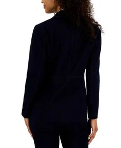 Anne Klein Women's Denim Faux Double Breasted Blazer 5 Anne Klein Women's Denim Faux Double Breasted Blazer -Anne Klein Sales Store 23676960 fpx
