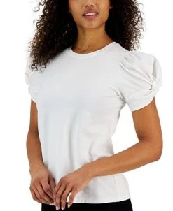 Anne Klein Women's Twisted-Cuff Puffed-Sleeve Top -Anne Klein Sales Store 23677000 fpx