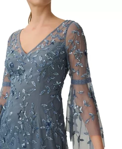 Adrianna Papell Women's Beaded Bell-Sleeve Sheath Dress -Anne Klein Sales Store 23684659 fpx