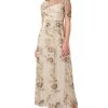 Adrianna Papell Women's Floral-Embroidered Gown