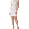 Adrianna Papell Women's Embellished Beaded Fringe Sheath Dress