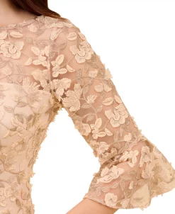 Adrianna Papell Women's Embroidered Elbow-Sleeve Cocktail Dress -Anne Klein Sales Store 23685037 fpx