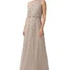 Adrianna Papell Beaded Sequined Gown