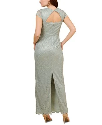 Adrianna Papell Women's Metallic Lace Square-Neck Gown 2 Adrianna Papell Women's Metallic Lace Square-Neck Gown - Image 2