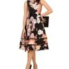 Adrianna Papell Women's Sleeveless Floral A-Line Dress
