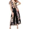 Adrianna Papell Women's Floral-Print Overlay Jumpsuit