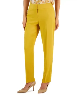Kasper Women's Stretch-Crepe Elastic-Back Straight-Leg Pants 5 Kasper Women's Stretch-Crepe Elastic-Back Straight-Leg Pants -Anne Klein Sales Store 23702416 fpx