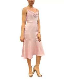 Sam Edelman Women's Cowlneck Sleeveless Satin Midi Dress -Anne Klein Sales Store 23706181 fpx