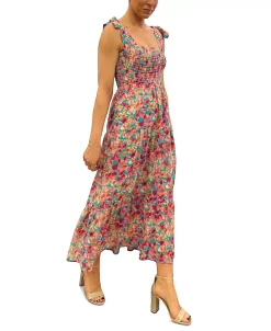 Sam Edelman Ocked Tiered Printed A-Line Dress -Anne Klein Sales Store 23706448 fpx