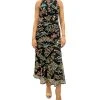 Sam Edelman Women's High-Neck Embroidered Maxi Dress