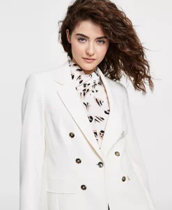 Bar III Women's Textured-Crepe Button-Front Blazer, Created For Macy's 10 Bar III Women's Textured-Crepe Button-Front Blazer, Created For Macy's -Anne Klein Sales Store 23717604 fpx
