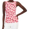 Anne Klein Women's Floral-Print Ity Ruched-Side Top