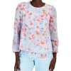 Anne Klein Women's Floral-Print Double-Layer Bracelet-Sleeve Blouse