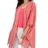 Anne Klein Women's Printed Sheer Oversized Cardigan Top