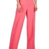 Anne Klein Women's Linen High Rise Wide-Leg Asymmetrical-Fly Pants