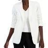 Anne Klein Women's Collection Scrunch-Sleeve Open-Front Blazer