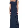 Vince Camuto Women's Asymmetrical Side-Ruffled Gown