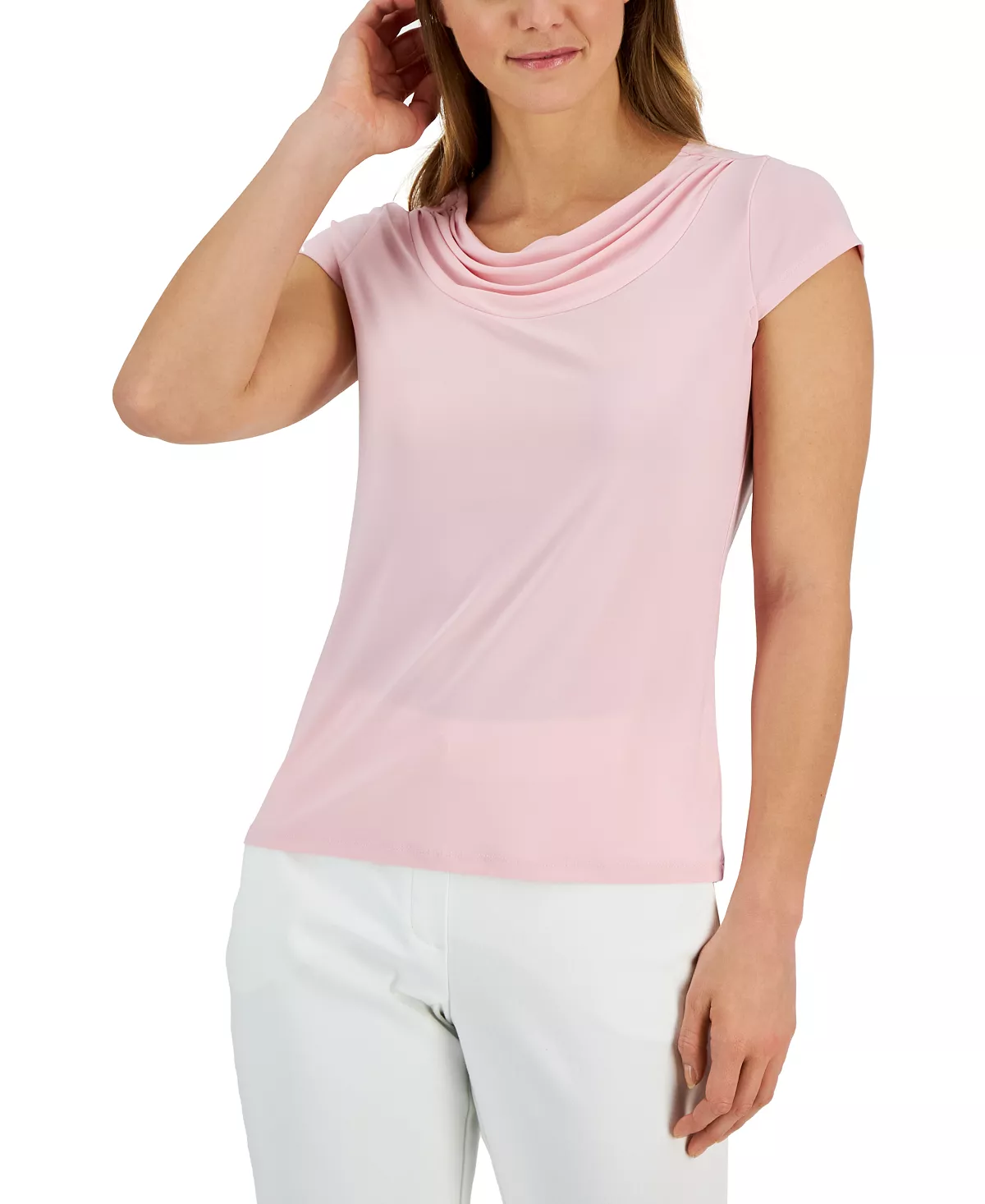 Kasper Women's Cowl-Neck Short-Sleeve Top 13 Kasper Women's Cowl-Neck Short-Sleeve Top - Image 13