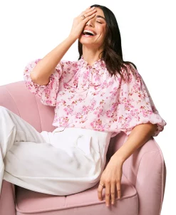 CeCe Women's Ruffled Tie-Neck Balloon-Sleeve Blouse 11 CeCe Women's Ruffled Tie-Neck Balloon-Sleeve Blouse -Anne Klein Sales Store 23734405 fpx