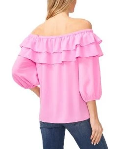 CeCe Women's Double-Ruffled Off-The-Shoulder Blouse -Anne Klein Sales Store 23734722 fpx