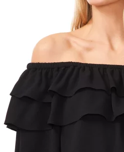 CeCe Women's Double-Ruffled Off-The-Shoulder Blouse -Anne Klein Sales Store 23734729 fpx