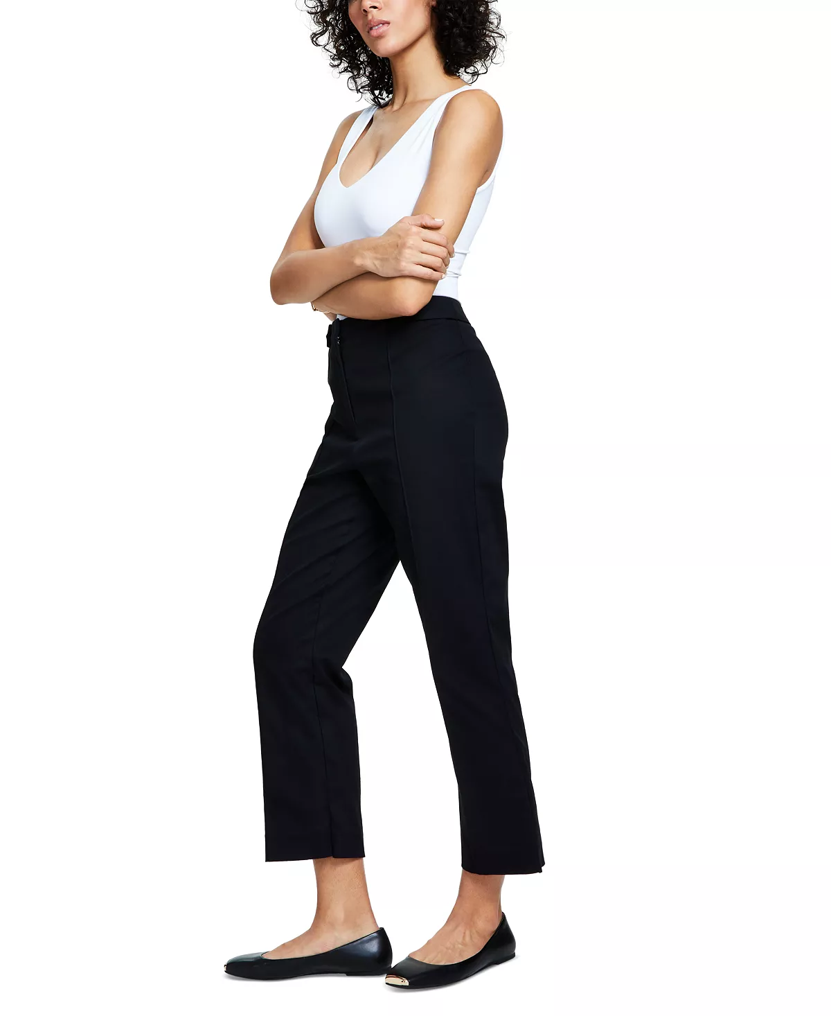 CeCe Women's Cropped Flared-Leg Pants 3 CeCe Women's Cropped Flared-Leg Pants - Image 3