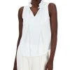 Anne Klein Women's Ruffle-Trim Tie-Neck Sleeveless Blouse
